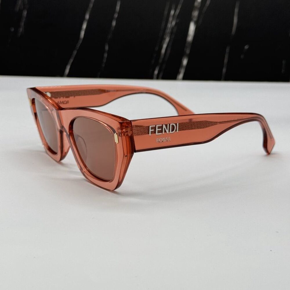 NEW FE40100I 72S FENDI SHINY PINK WOMEN FENDI SUNGLASSES - Picture 5 of 11